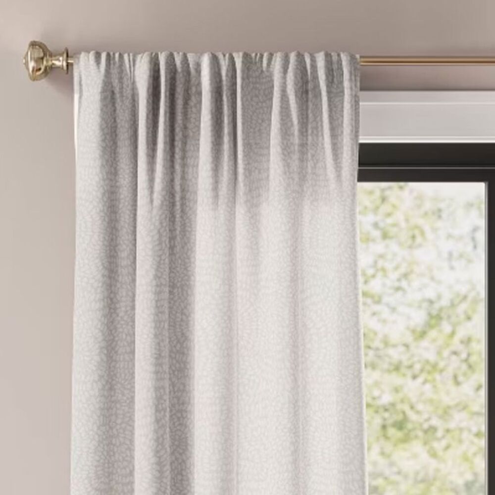 Threshold - 84"x54" Printed Farrah Light Filtering Curtain Pan Neutral